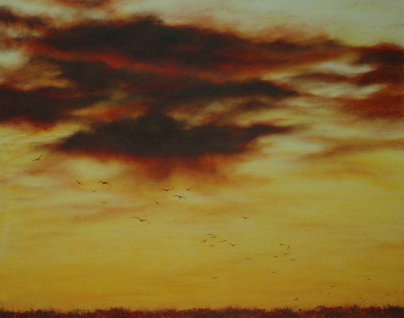 Die Vögel verlassen uns, 80 x 100